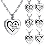Heart Shaped Memorial Urn Necklace - Custom Text