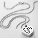 Heart Shaped Memorial Urn Necklace - Custom Text