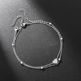 Heart Star Anklets Stainless Steel Leg Bracelet Foot Jewelry