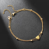 Heart Star Anklets Stainless Steel Leg Bracelet Foot Jewelry