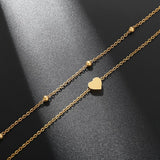 Heart Star Anklets Stainless Steel Leg Bracelet Foot Jewelry