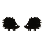 Stainless Steel Hedgehog Earings Animal Ear Studs Mini Sliver Earrings