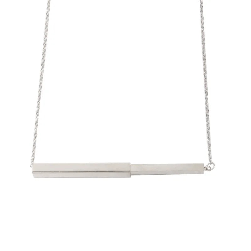 Engraveable Stainless Steel Hidden Pendant Necklace