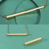Engraveable Stainless Steel Hidden Pendant Necklace