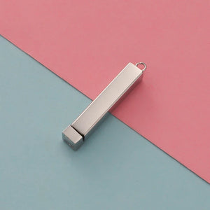 10pcs Hidden Secret Bar Pendant Blank for Engraving Stainless Steel Pipe Record
