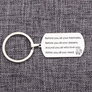 Stainless Steel High Keychain Lover Sisters Graduation Gift