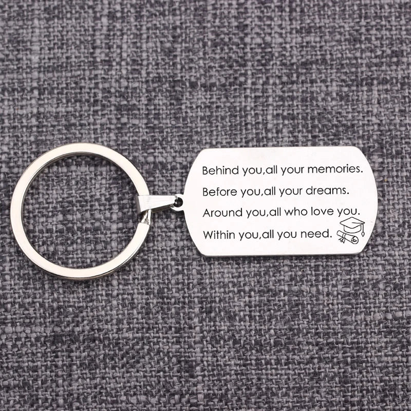Stainless Steel High Keychain Lover Sisters Graduation Gift