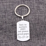 Best Dads Become Great Grandpas Keychain Gift