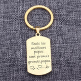 Best Dads Become Great Grandpas Keychain Gift