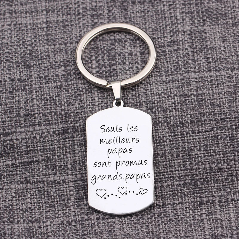 Best Dads Become Great Grandpas Keychain Gift