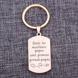 Best Dads Become Great Grandpas Keychain Gift