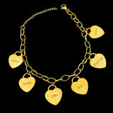 Custom Stainless Steel Nameplate Chain Bracelet for Men and Women