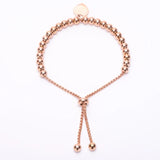 Adjustable Stainless Steel Heart Bracelet for Women