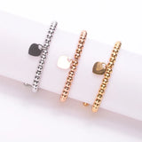 Adjustable Stainless Steel Heart Bracelet for Women