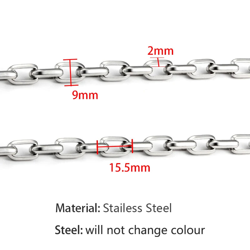 Stainless Steel Hip Hop Horse Foot Shape Chains 1M
