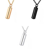 Stainless Steel Ashes Urn Pendant Cremation Necklace 3 Colors