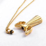Stainless Steel Angel Wing Cremation Urn Necklace for Ashes