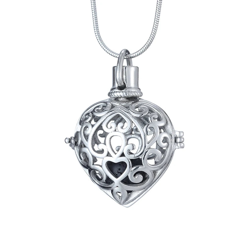 Stainless Steel Hollow Cage Ball Box Pendant for DIY Perfume Jewelry