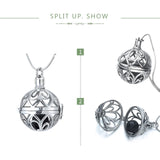 Stainless Steel Hollow Cage Ball Box Pendant for DIY Perfume Jewelry