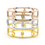 Stainless Steel Number 5 Cuff Bracelet for Women