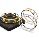 Stainless Steel Number 5 Cuff Bracelet for Women