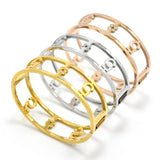 Stainless Steel Number 5 Cuff Bracelet for Women