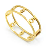 Stainless Steel Number 5 Cuff Bracelet for Women