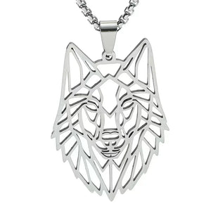 Vikings Wolf Pendant Punk Necklace Chain