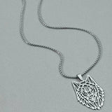 Vikings Wolf Pendant Punk Necklace Chain
