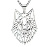 Vikings Wolf Pendant Punk Necklace Chain