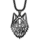 Vikings Wolf Pendant Punk Necklace Chain
