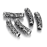 7mm Stainless Steel Hollow Tube Beads Big Hole Charm DIY Bracelet Clasp