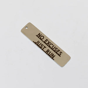 Stainless Steel Runner Charm No Excuses Just Run DIY Pendant