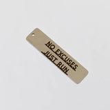 Stainless Steel Runner Charm No Excuses Just Run DIY Pendant