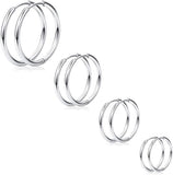 Stainless Steel Hoop Earrings Men Women