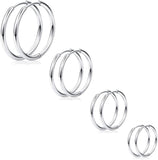 Stainless Steel Hoop Earrings Men Women