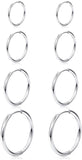 Stainless Steel Hoop Earrings Men Women