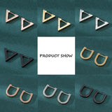 Rose Plated Hoop Earrings Geometric Round Classic Design