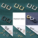 Rose Plated Hoop Earrings Geometric Round Classic Design