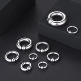 Stainless Steel Circular Barbell Septum Nose Ring Earring