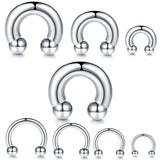 Stainless Steel Circular Barbell Septum Nose Ring Earring