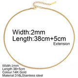 Stainless Steel Horsewhip Chain Necklace Women Choker Long Chains Collars