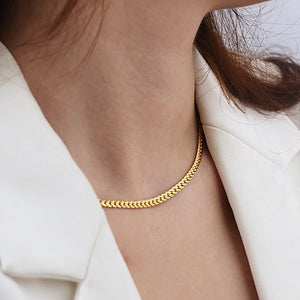 Stainless Steel Horsewhip Chain Necklace Women Choker Long Chains Collars