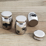 Stainless Steel Pet Cremation Urn Casket Funeral Ashes Memorial Container