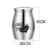 Stainless Steel Pet Cremation Urn Casket Funeral Ashes Memorial Container