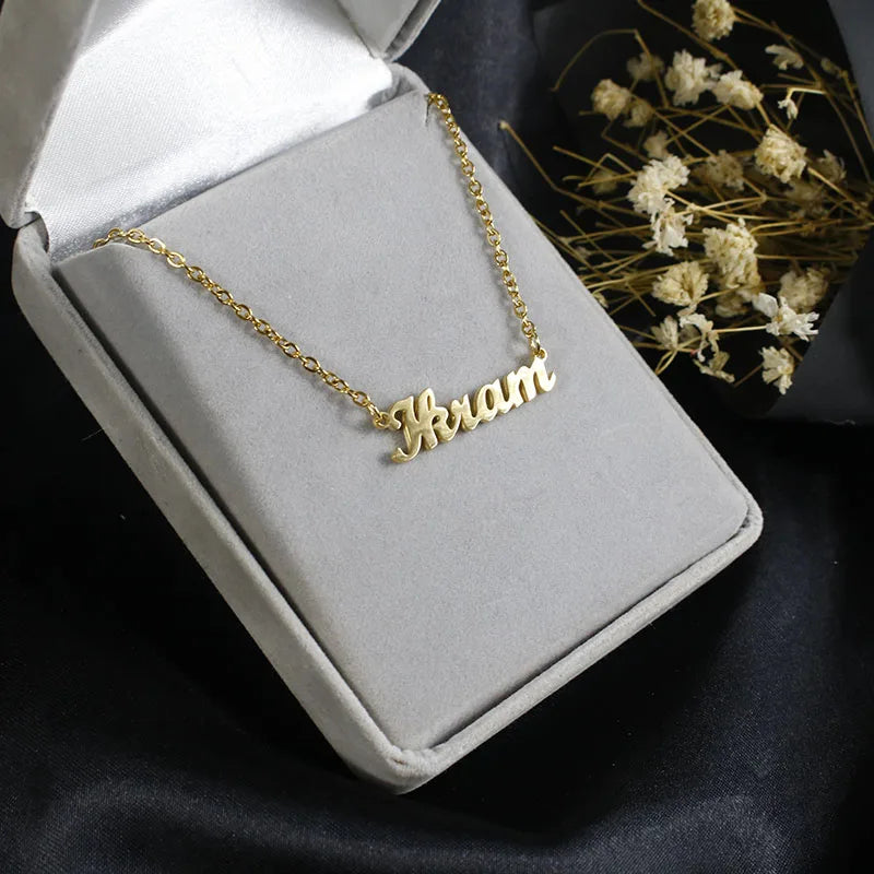 Stainless Steel Ikram Name Necklace Waterproof Pendant Christmas Gift