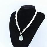 Stainless Steel Pearl Choker OT Buckle Necklace