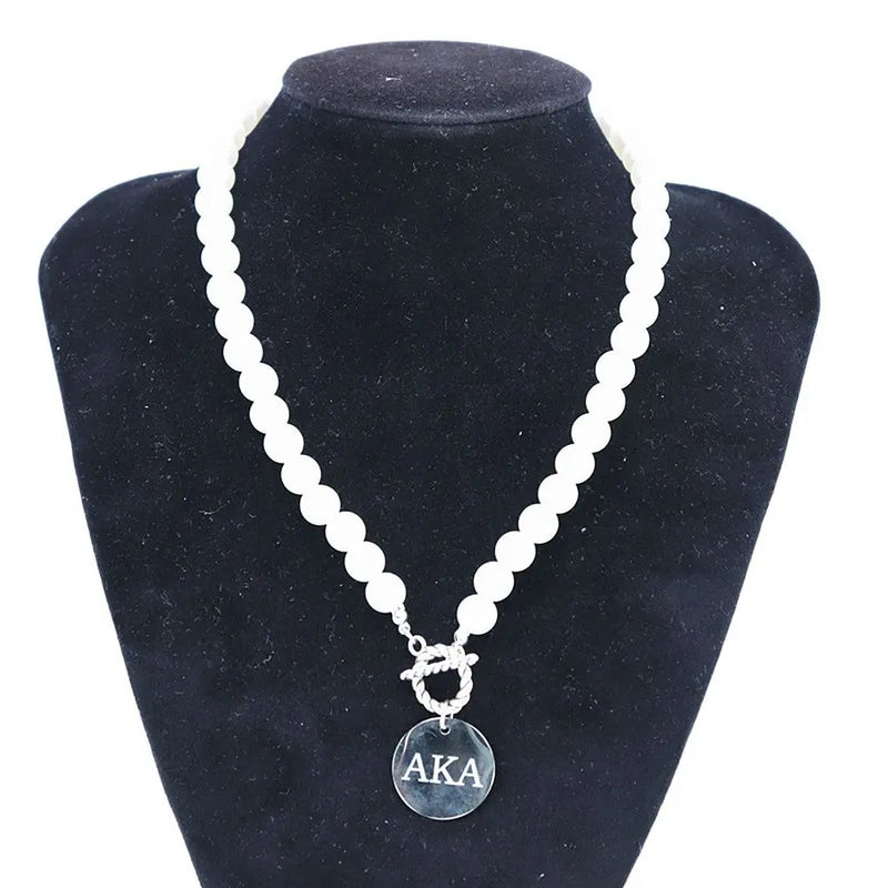 Stainless Steel Pearl Choker OT Buckle Necklace
