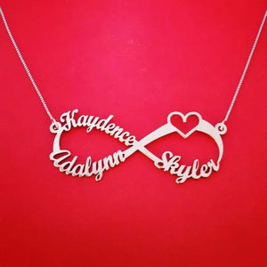 Stainless Steel Infinity Pendants Necklaces Nameplate Jewelry