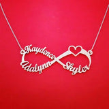 Stainless Steel Infinity Pendants Necklaces Nameplate Jewelry